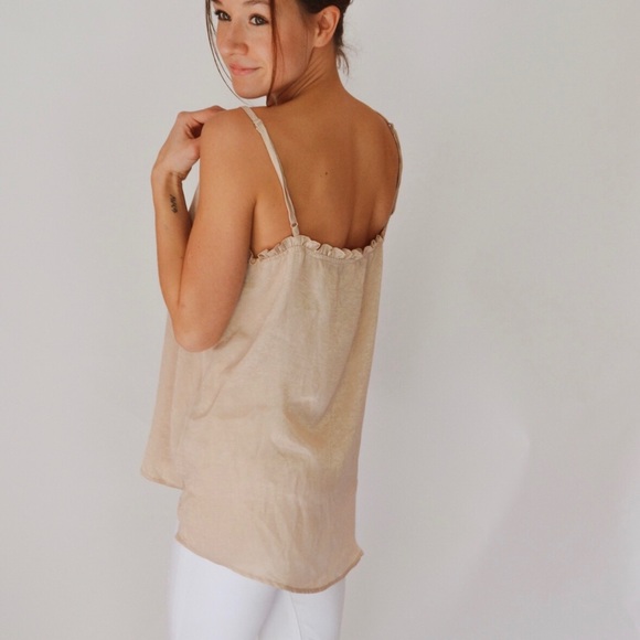 Nude Ruffled Cami Top - Picture 2 of 7